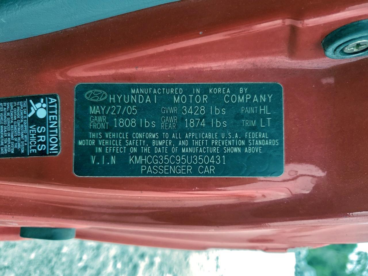 2005 HYUNDAI ACCENT