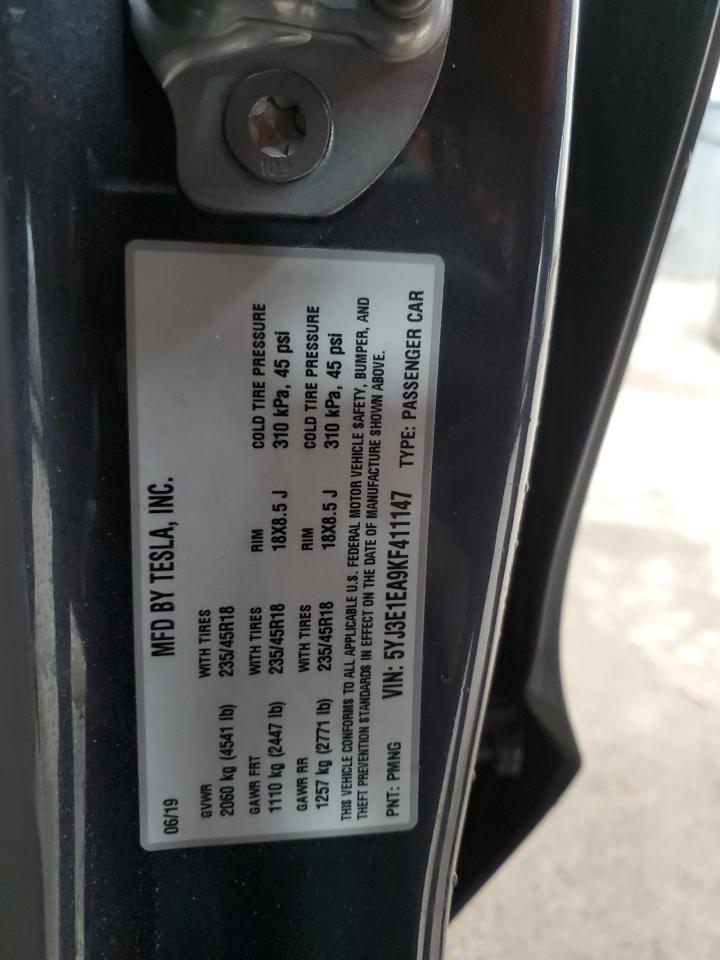 2019 TESLA MODEL 3