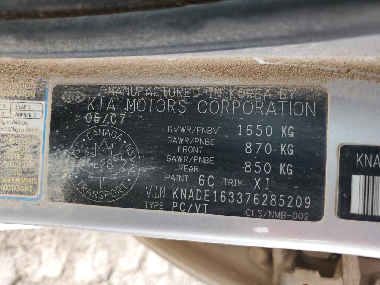 2007 KIA RIO