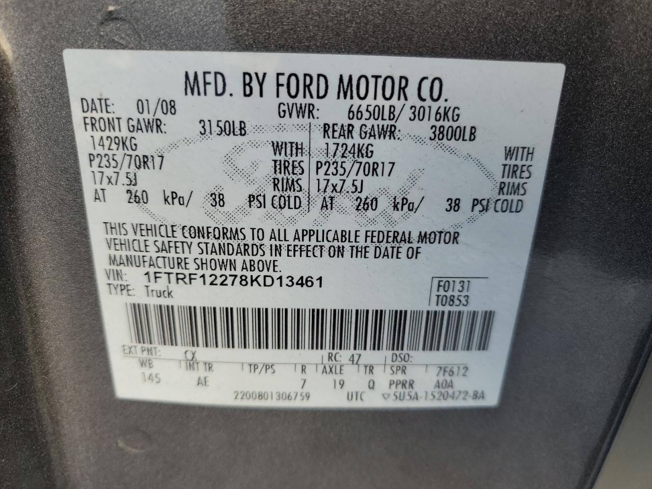 2008 FORD F-150