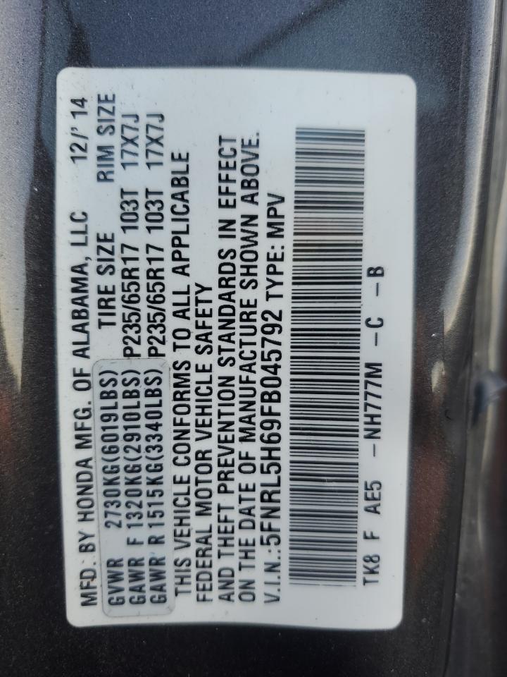 2015 HONDA ODYSSEY