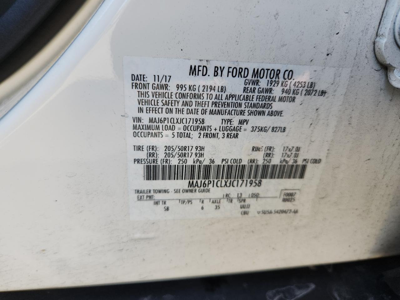2018 FORD EcoSport