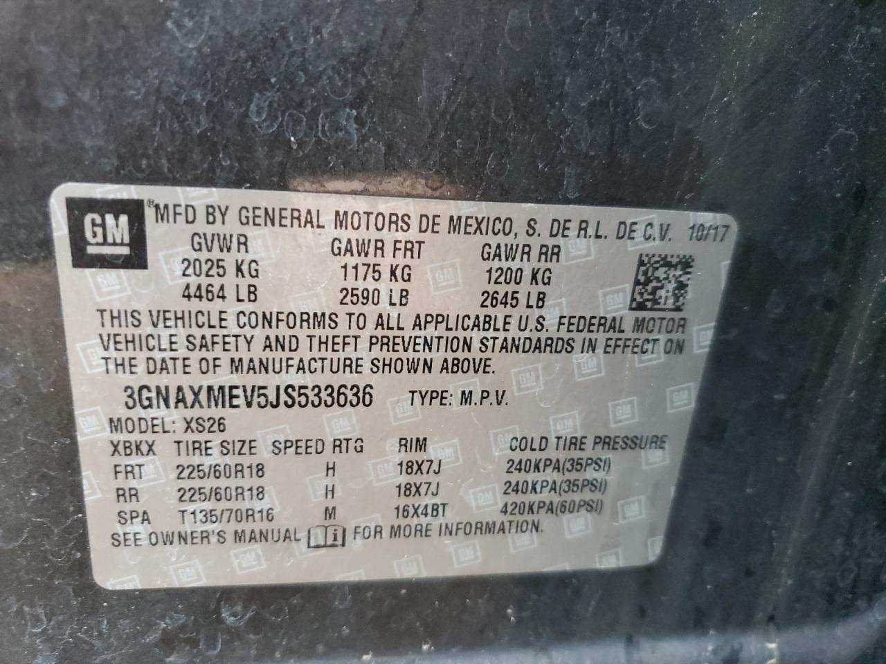 2018 CHEVROLET EQUINOX