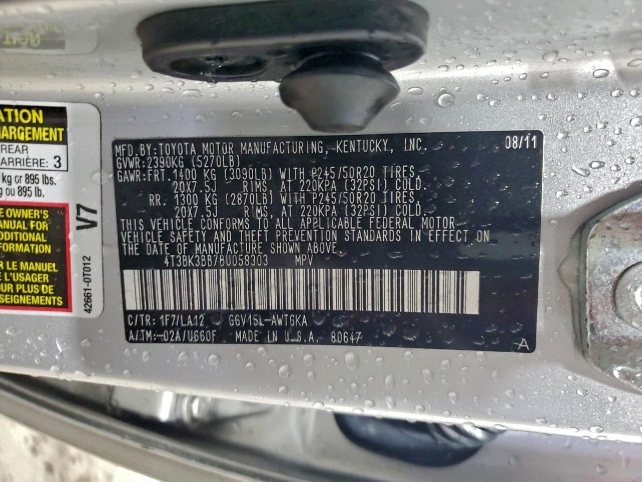 2011 TOYOTA VENZA