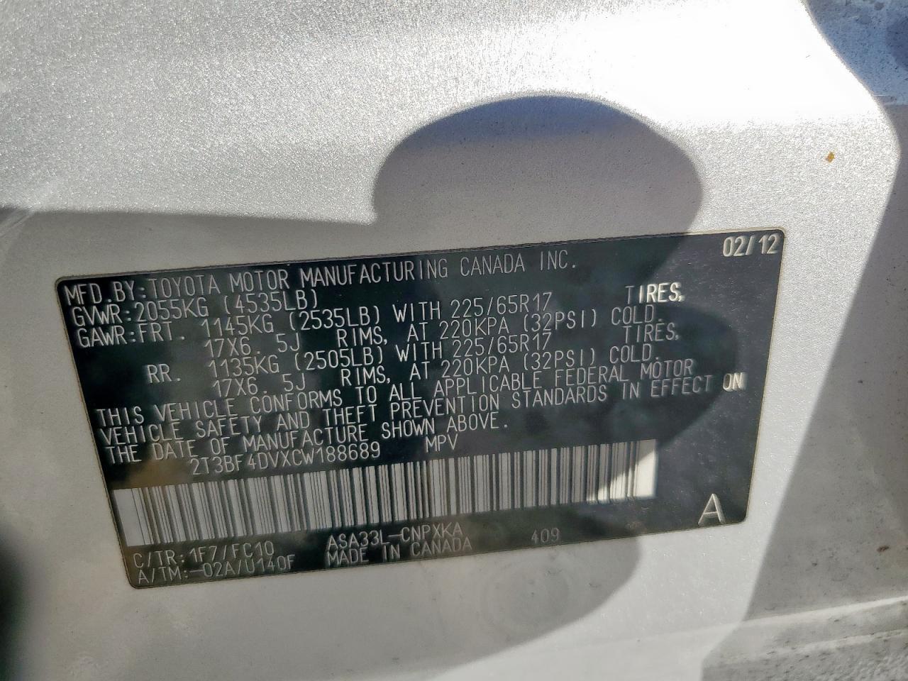 2012 TOYOTA RAV4