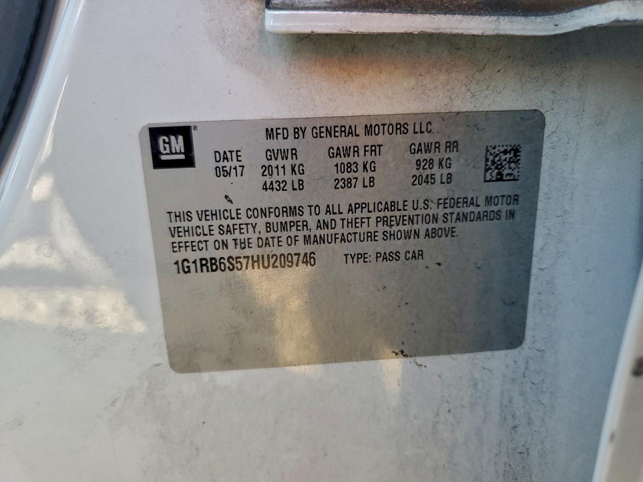 2017 CHEVROLET VOLT
