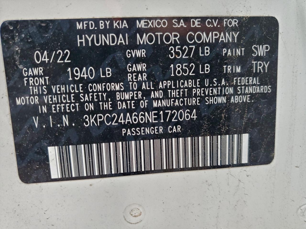 2022 HYUNDAI ACCENT