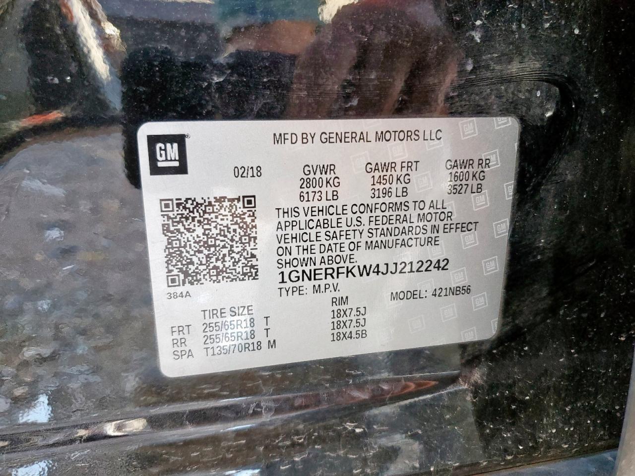 2018 CHEVROLET TRAVERSE