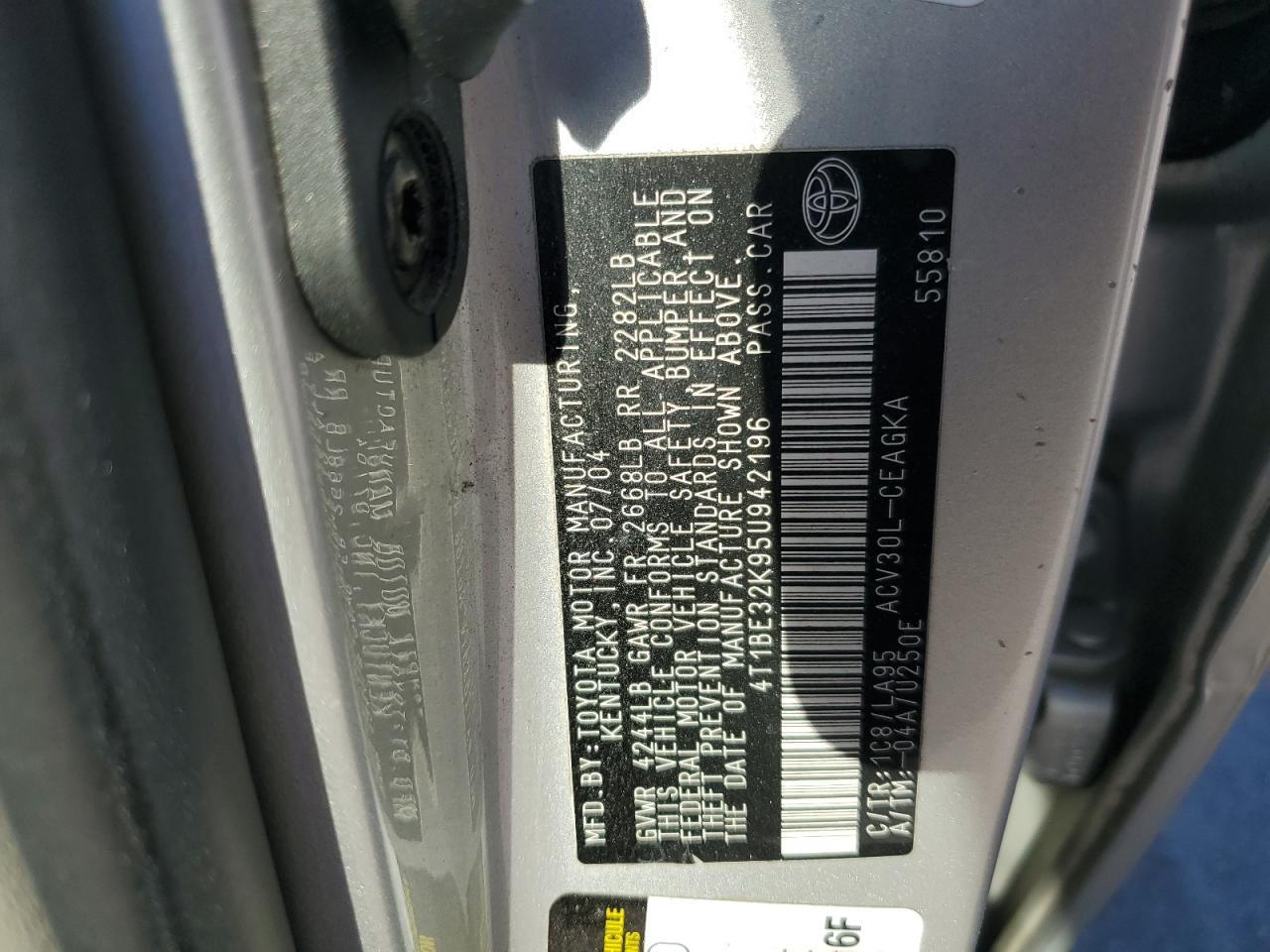 2005 TOYOTA CAMRY