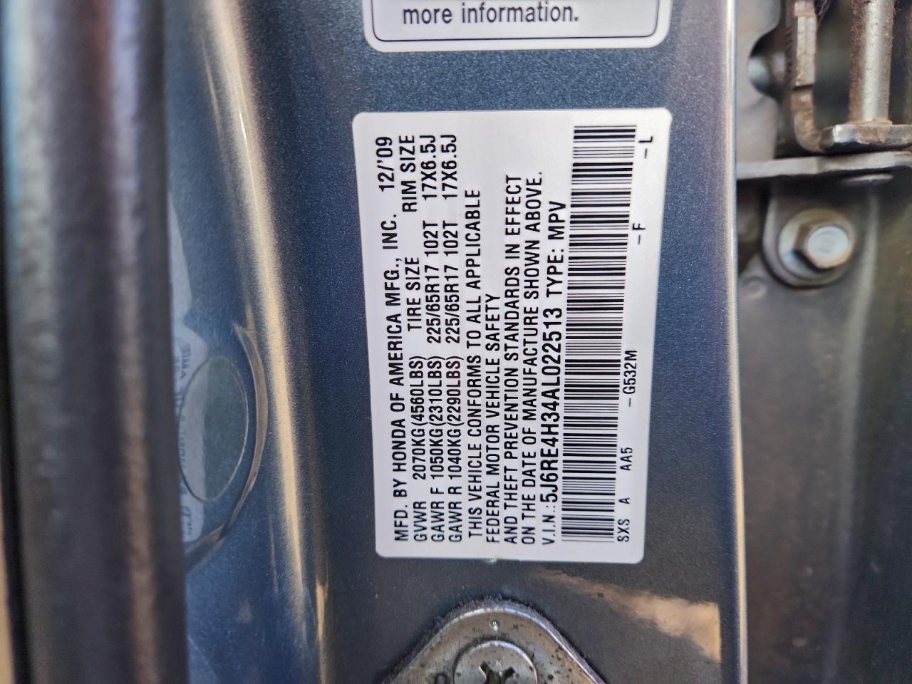 2010 HONDA CR-V