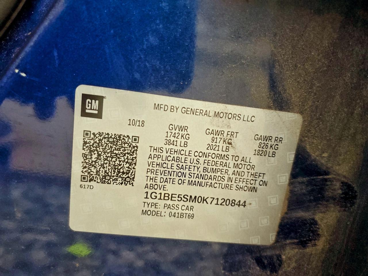 2019 CHEVROLET CRUZE