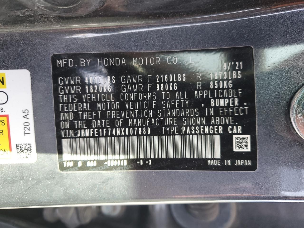 2022 HONDA CIVIC