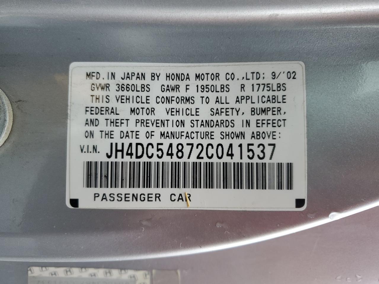 2002 ACURA RSX