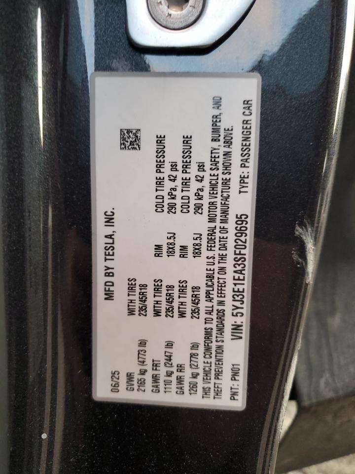 2025 TESLA MODEL 3