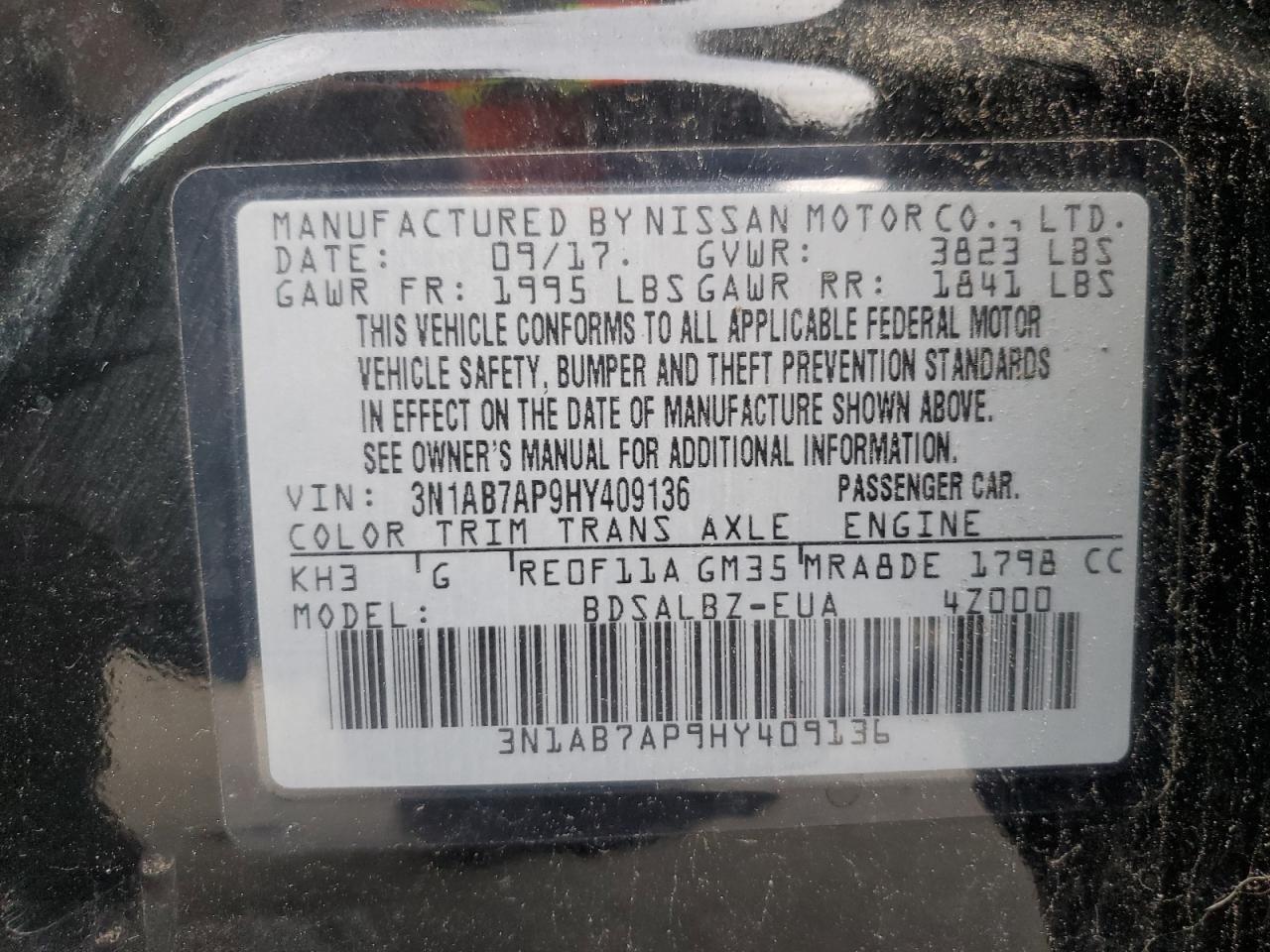 2017 NISSAN SENTRA