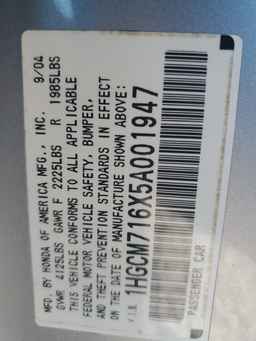 2005 HONDA ACCORD