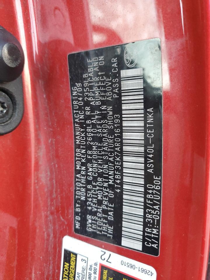2010 TOYOTA CAMRY
