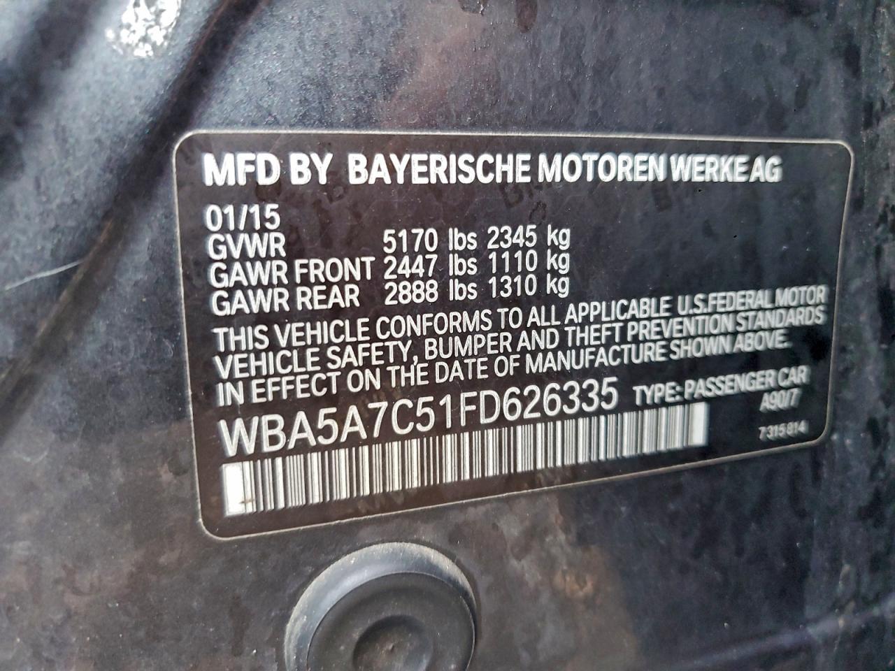 2015 BMW 5 series