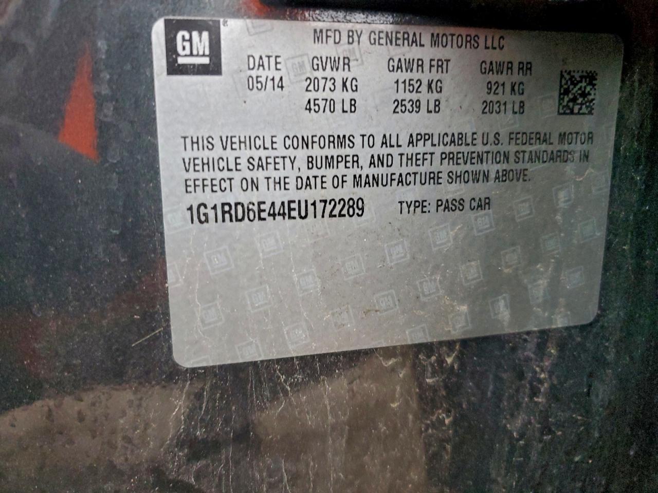 2014 CHEVROLET VOLT