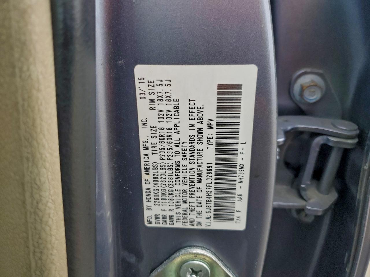 2015 ACURA RDX