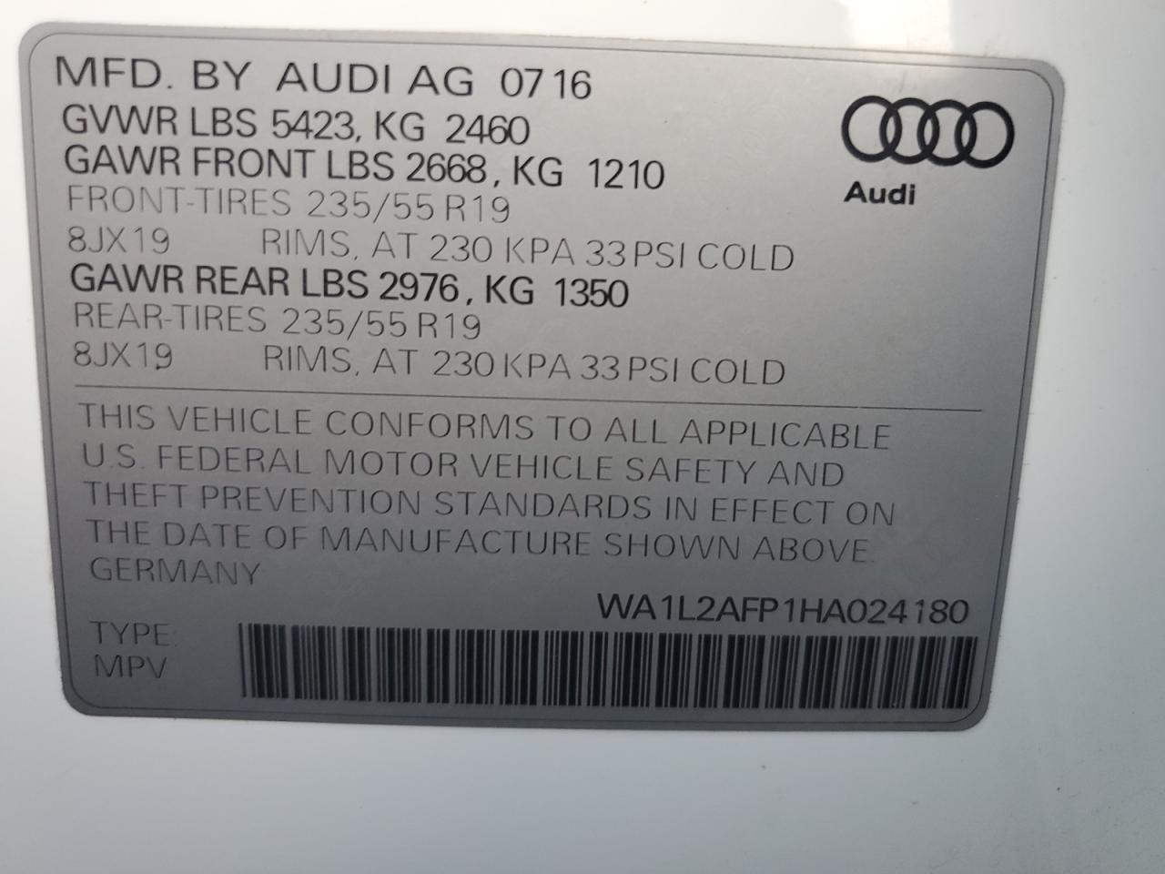 2017 AUDI Q5