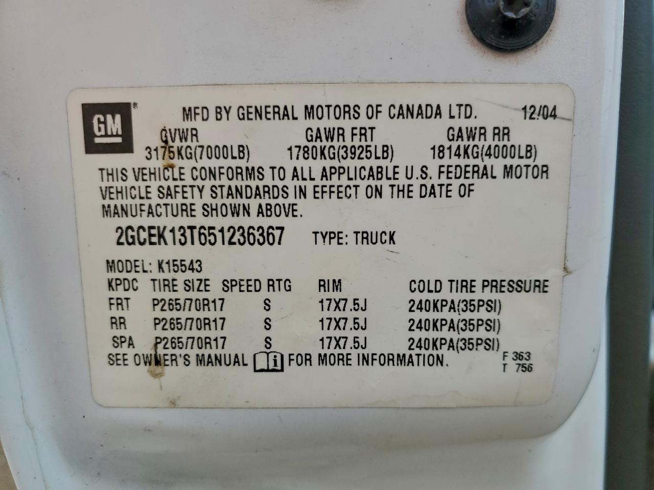 2005 CHEVROLET Silverado
