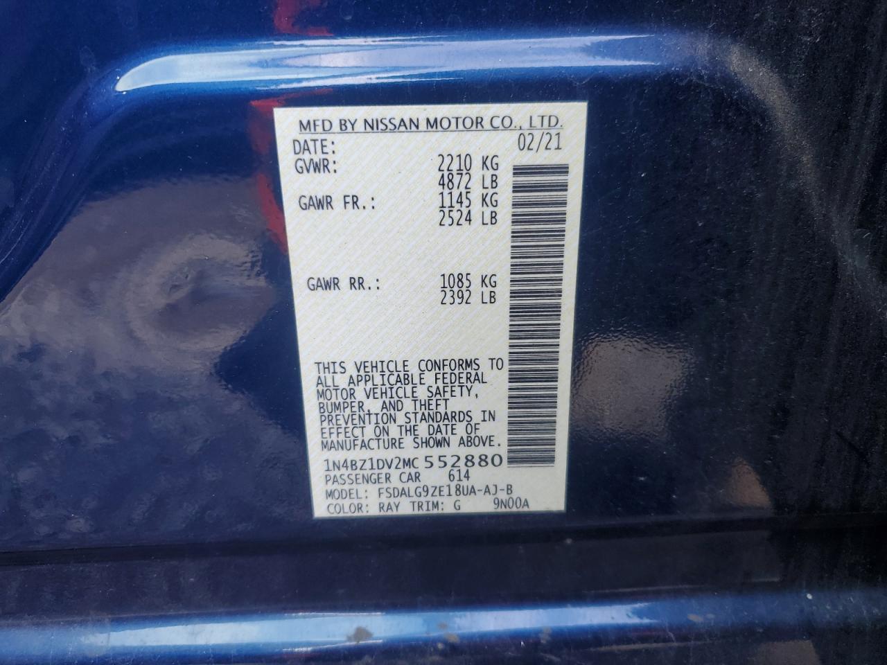 2021 NISSAN LEAF