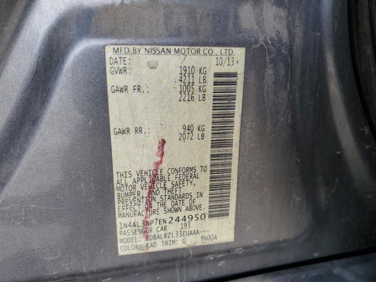 2014 NISSAN ALTIMA