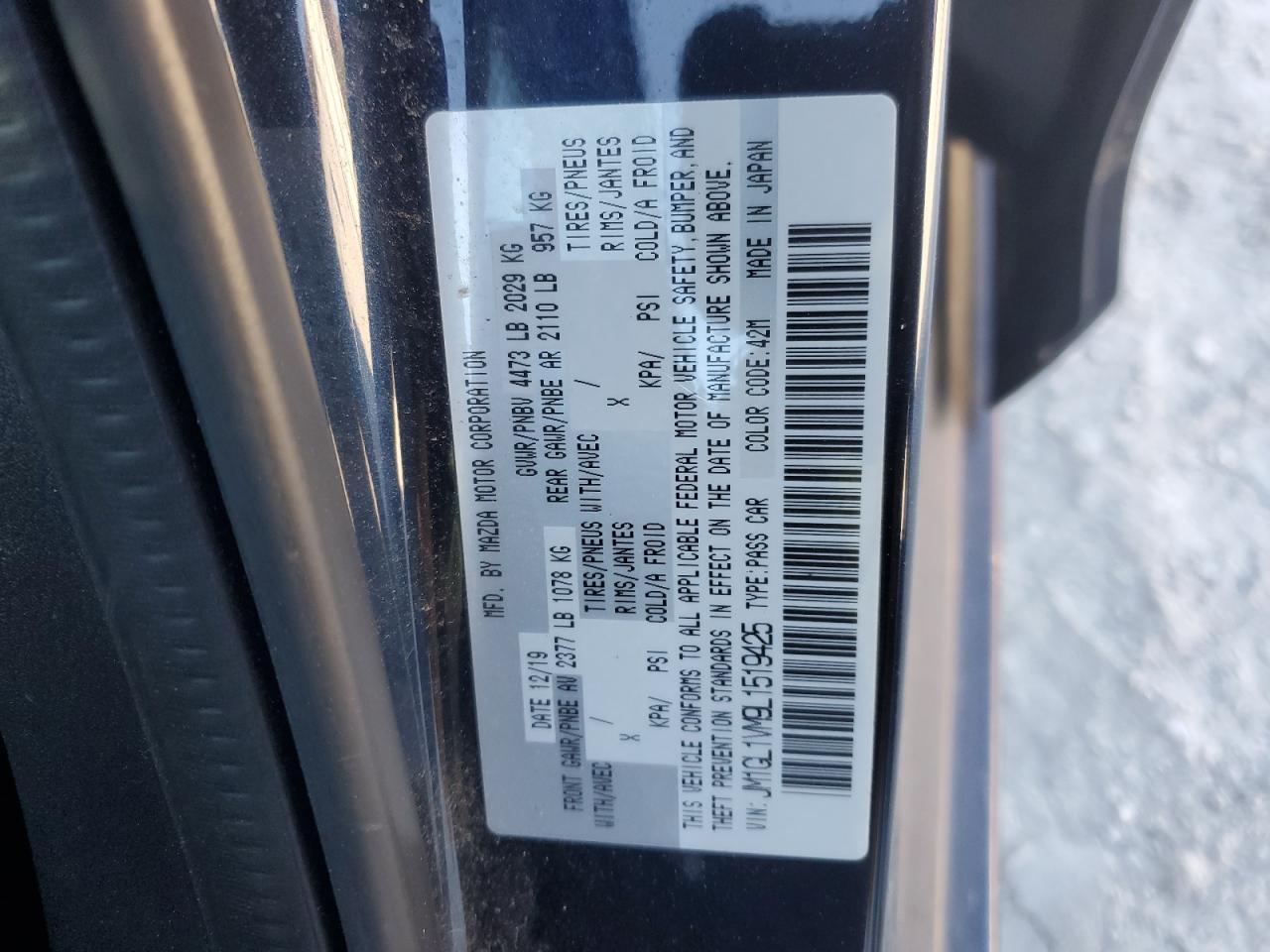 2020 MAZDA 6