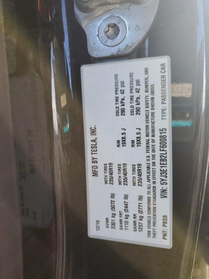 2020 TESLA MODEL 3