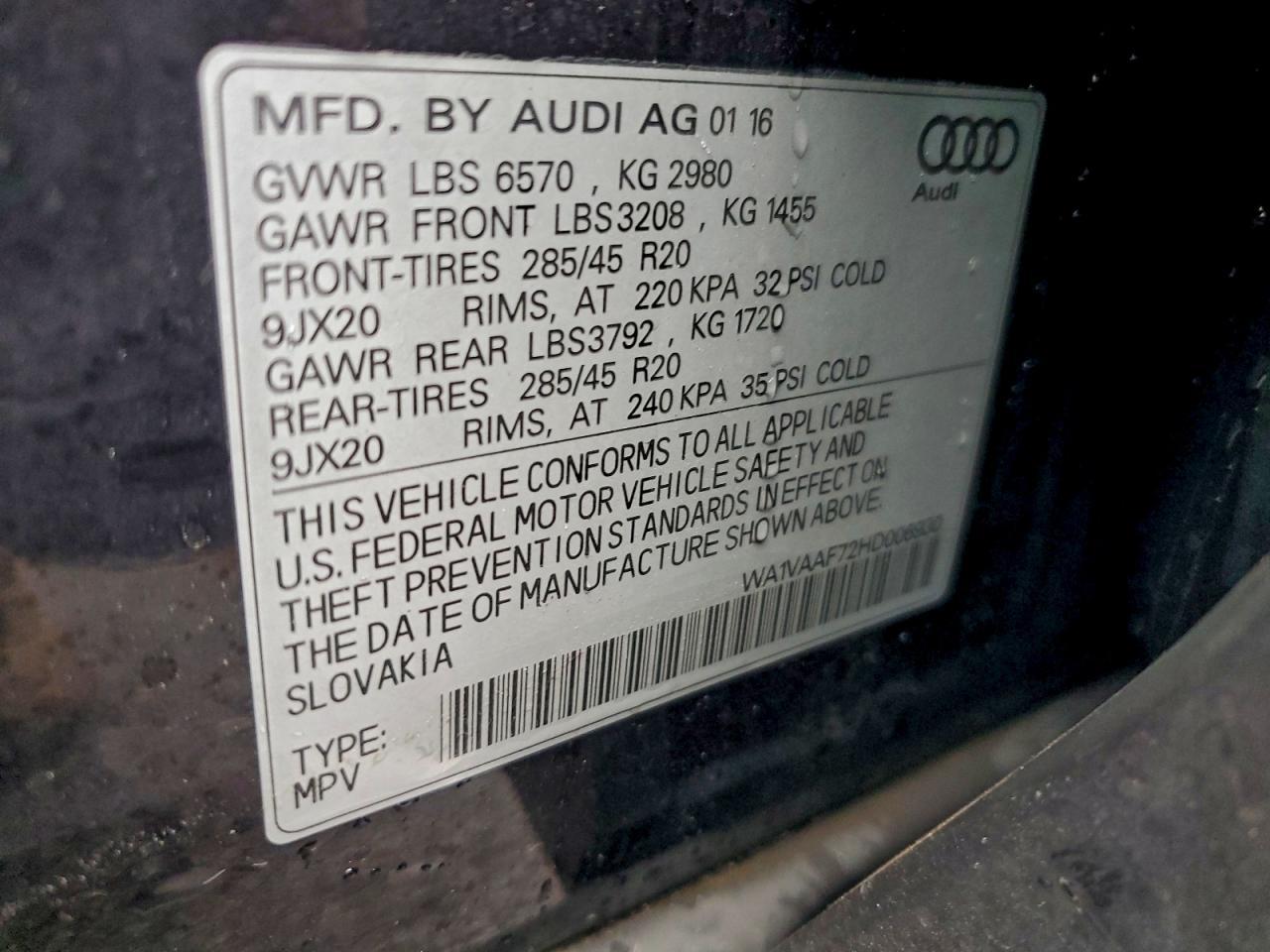 2017 AUDI Q7