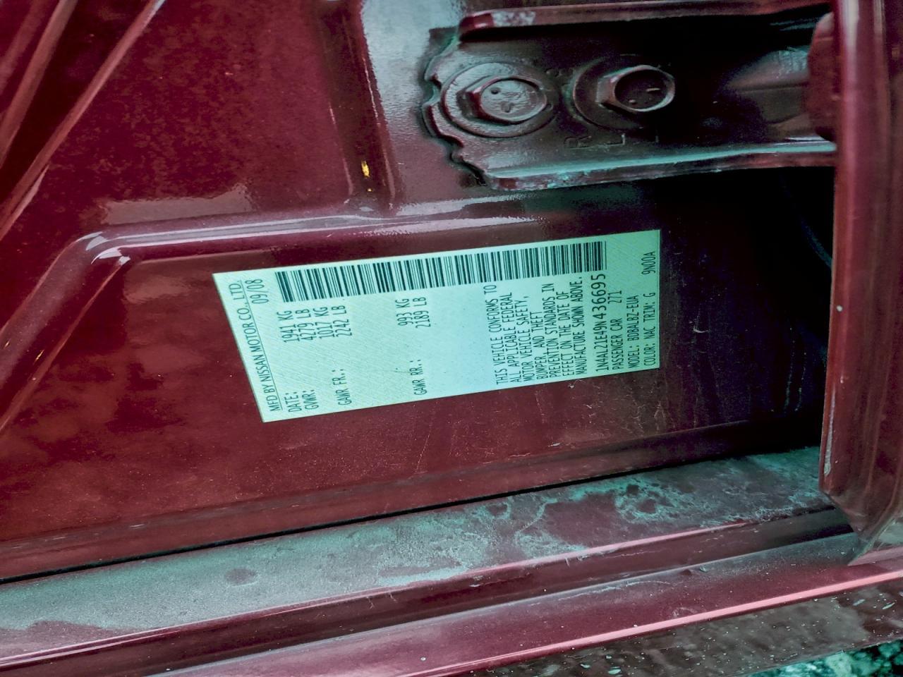2009 NISSAN ALTIMA