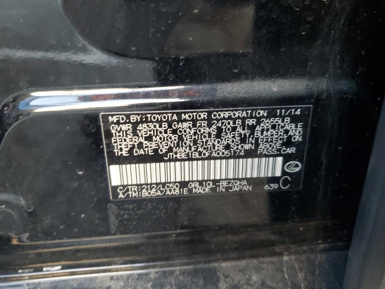 2015 LEXUS GS 350
