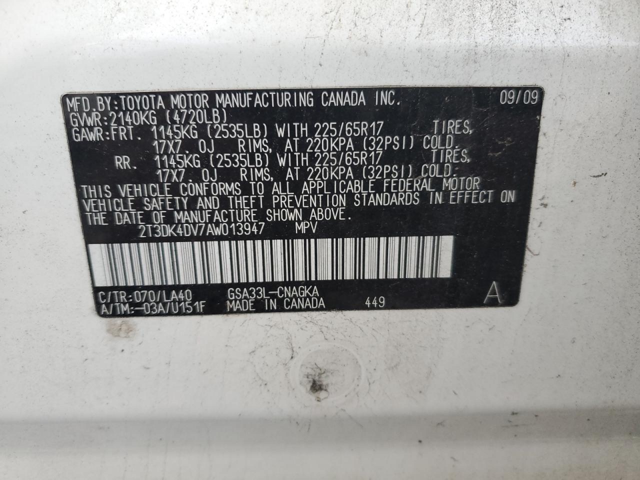 2010 TOYOTA RAV4