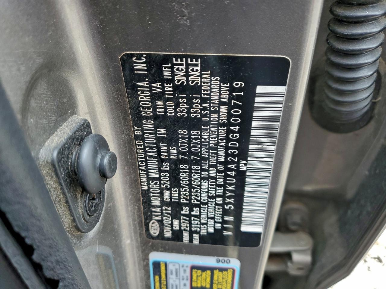 2013 KIA SORENTO