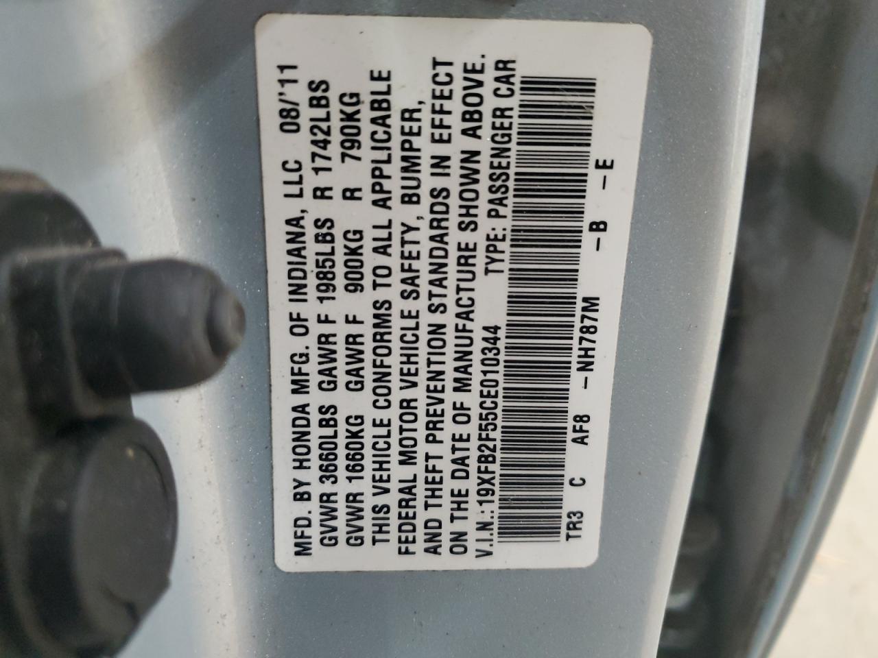 2012 HONDA CIVIC