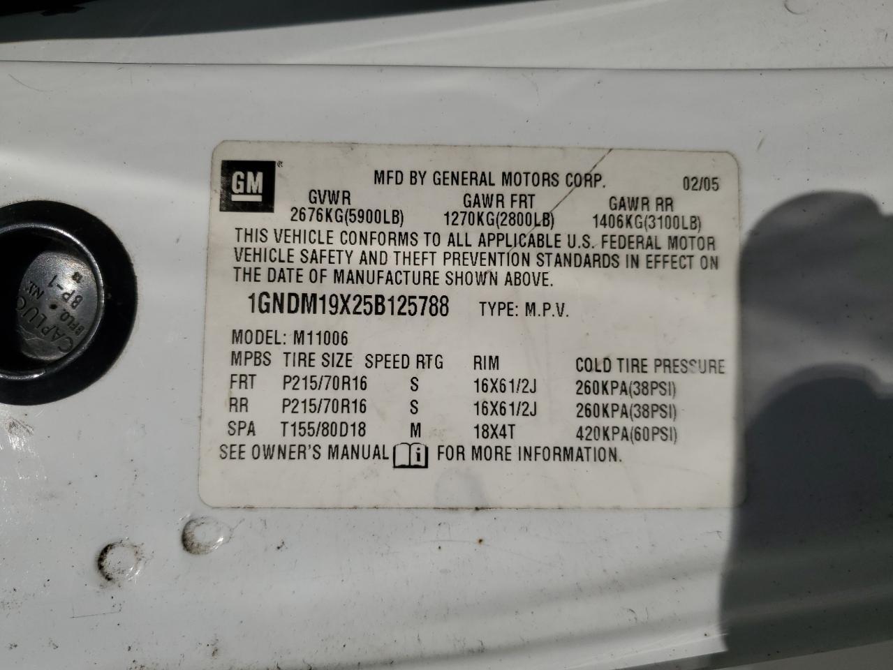 2005 CHEVROLET Astro
