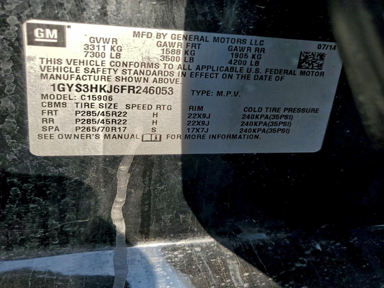 2015 CADILLAC Escalade ESV