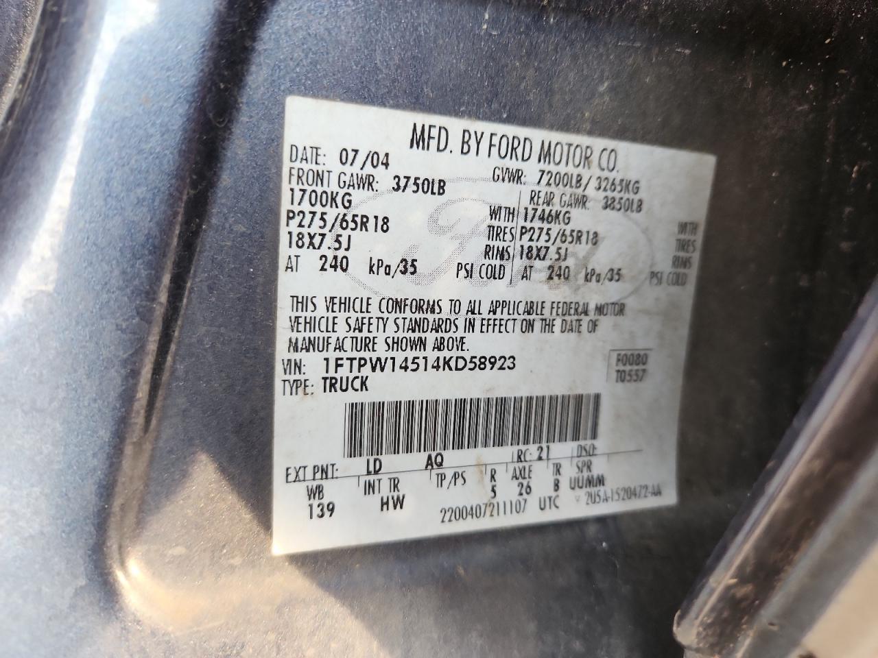 2004 FORD F-150