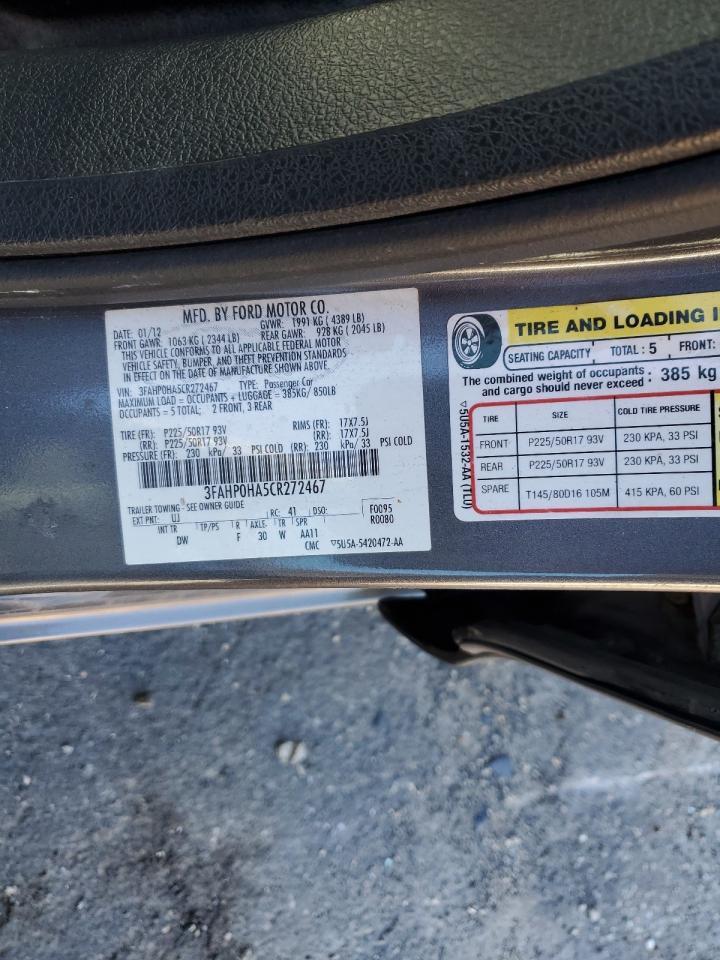 2012 FORD FUSION