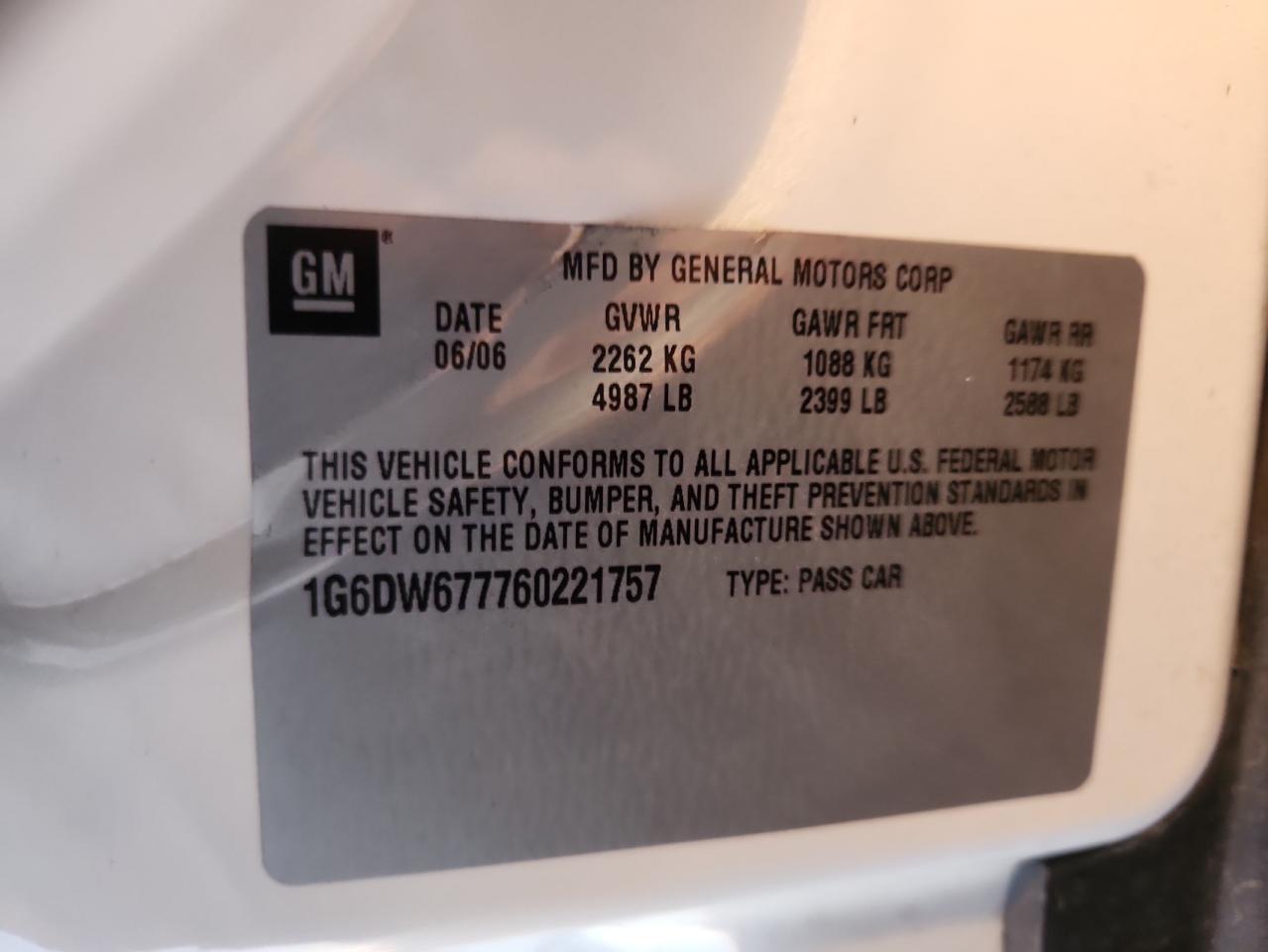 2006 CADILLAC STS