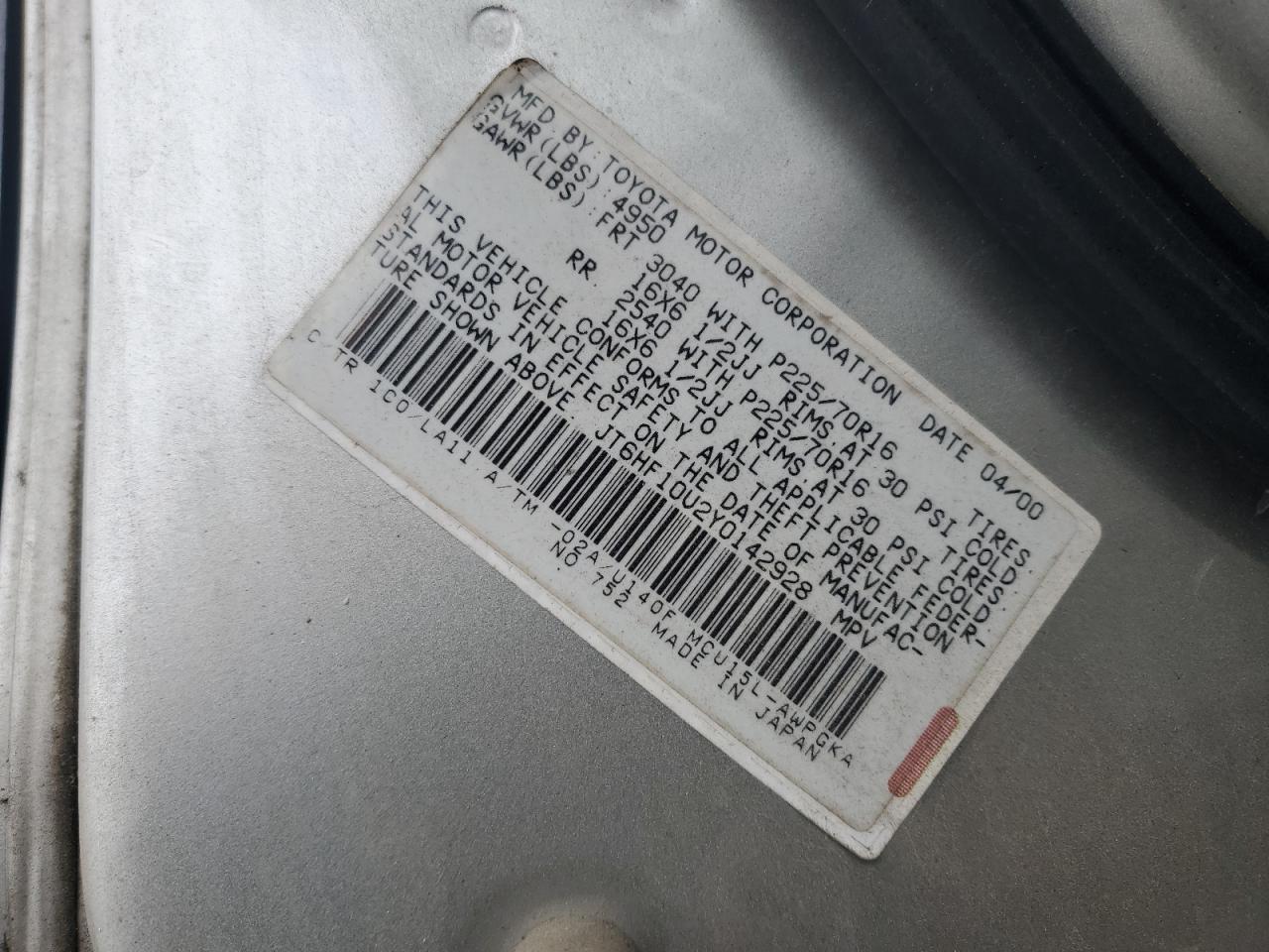 2000 LEXUS Rx 300