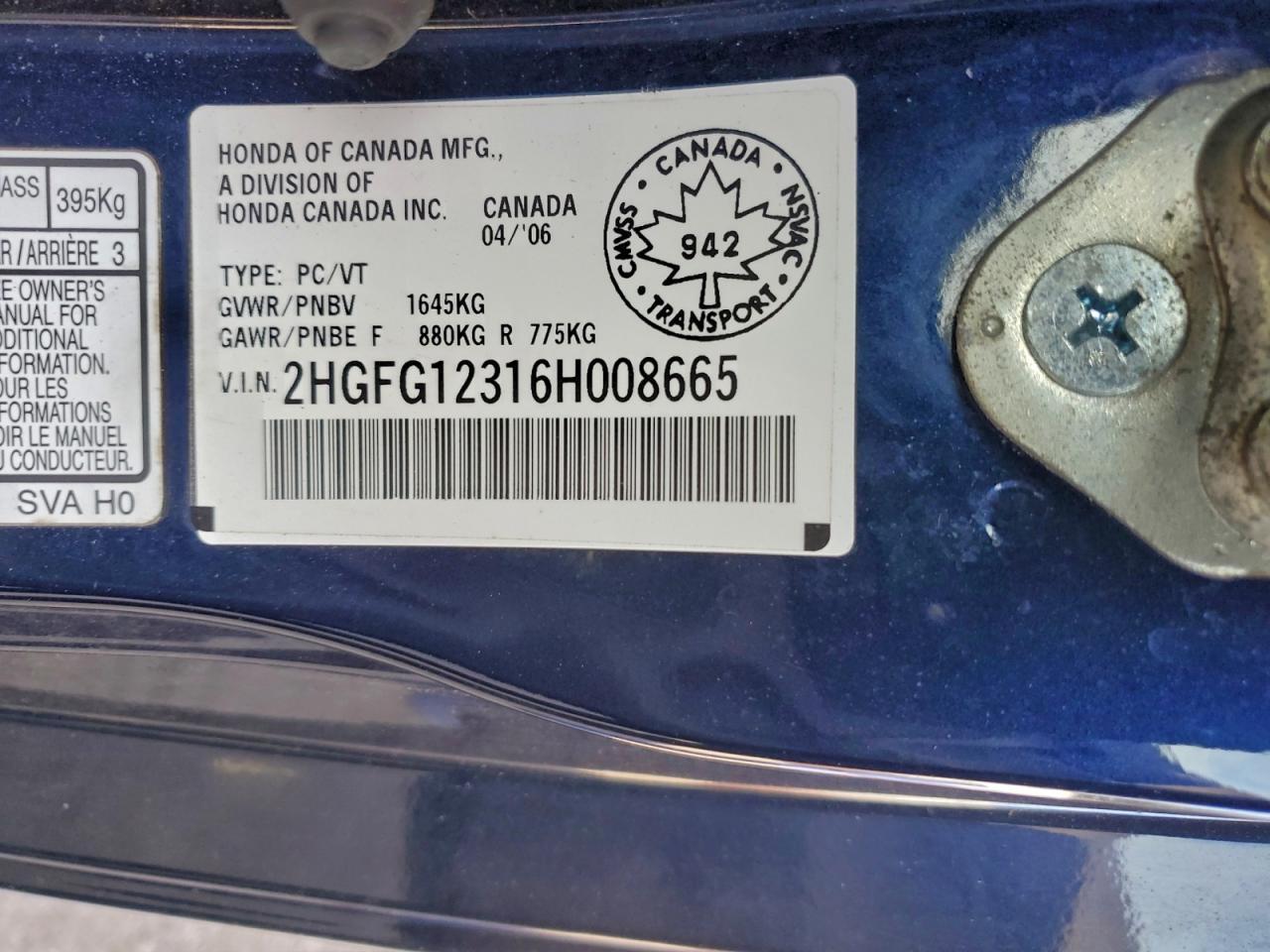 2006 HONDA CIVIC