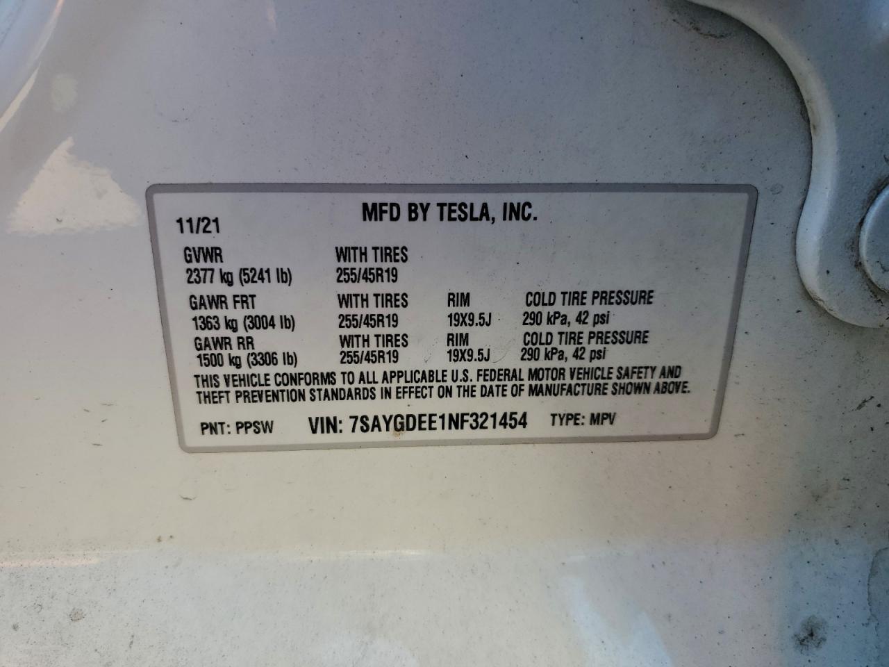 2022 TESLA MODEL Y