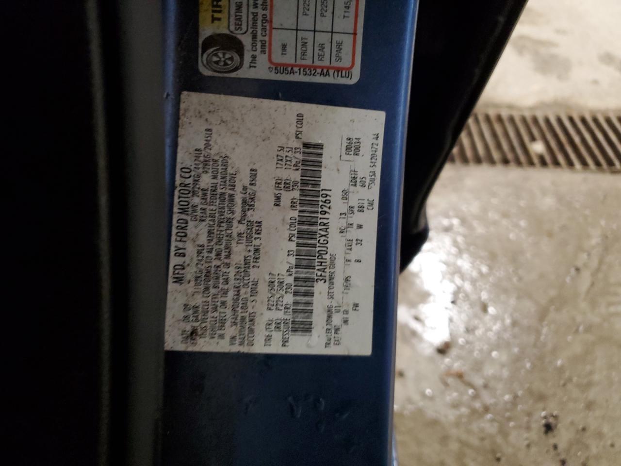 2010 FORD FUSION