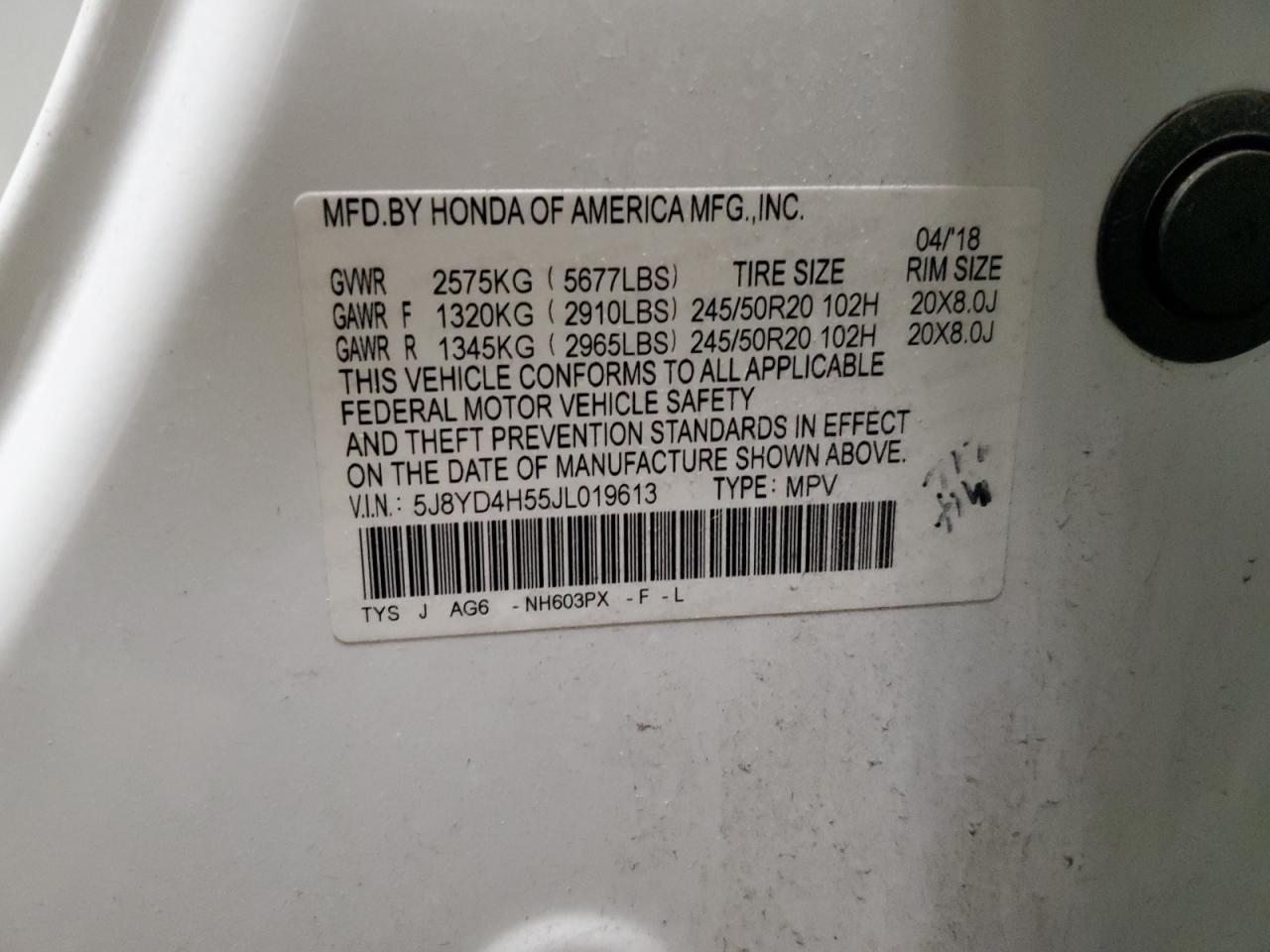 2018 ACURA MDX