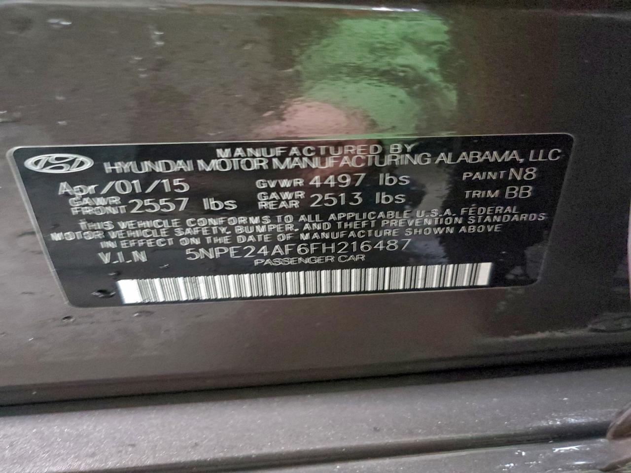 2015 HYUNDAI SONATA