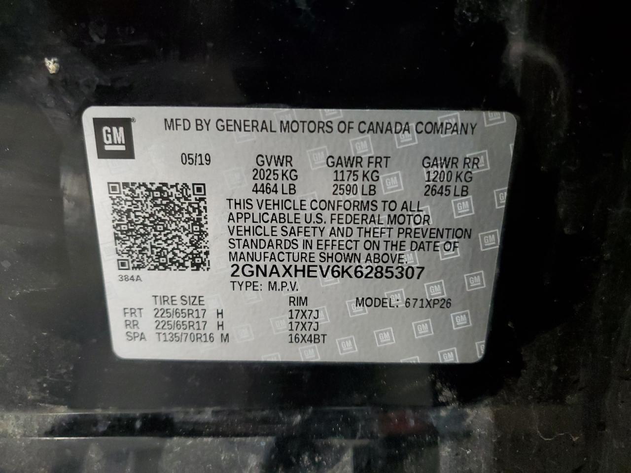 2019 CHEVROLET EQUINOX