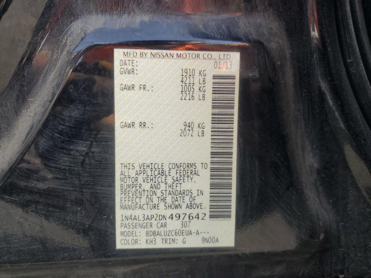 2013 NISSAN ALTIMA