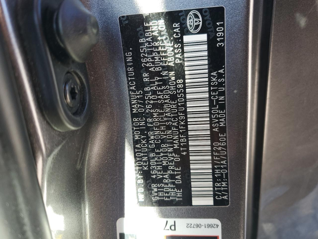 2015 TOYOTA CAMRY